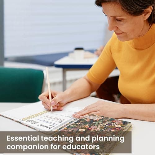 ZOTIA Planner July 2025 - June 2026, Monthly and Weekly Calendar, Academic Hardcover Student Teacher Planning Agenda Book with Tabs, Perfect for Office School Supplies, A5 (6.4" x 8.5"), Petals 7