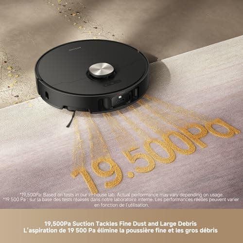 DREAME L50 Ultra Robot Vacuum and Mop Black with Auto-Empty and Mop Self-Cleaning, Precise Obstacle Avoidance, 19,500Pa Suction, HyperStream Detangling DuoBrush 5