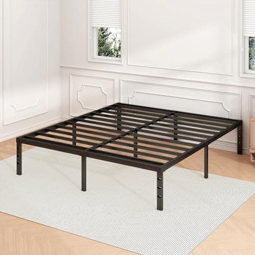 Hafenpo 14 Inch Full Bed Frame - Sturdy Metal Platform Full Size, No Box Spring Needed, Heavy Duty, Easy Assembly, Strong Bearing Capacity, Under Bed Storage, Black 8