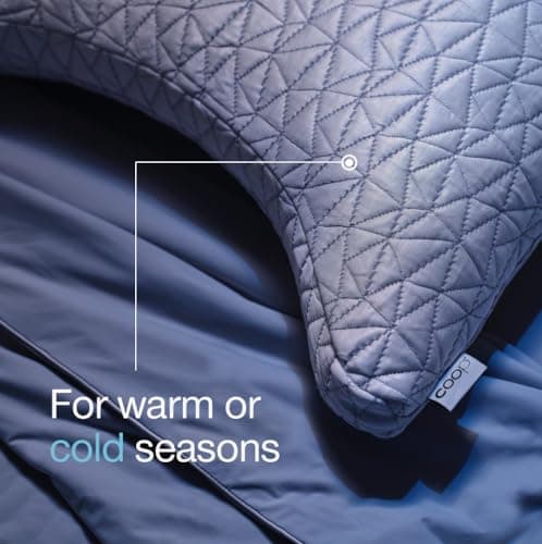Coop Home Goods Cool Side Crescent Pillowcase, Queen Size Cooling Pillow Case for Hot Sleepers, Crescent Shape, Two-Sided Pillow Covers, Cozy Side & Cool Side, Ultra Soft Lulltra Cool Technology 6