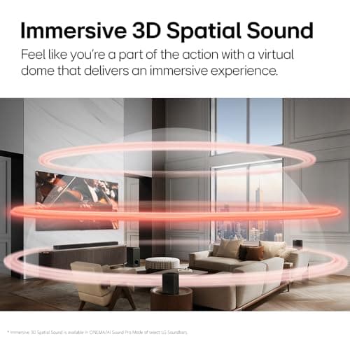 LG S90TR, 7.1.3 ch. Dolby Atmos Soundbar with Wireless Subwoofer and Rear Speaker Included, TV Synergy, WOW Orchestra, WOW Interface, WOWCAST Built-in (2024 New Model) (Renewed) 6