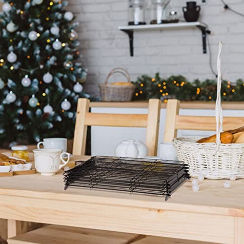 Geesta 2/3/4-Tier Upgraded Collapsible Cooling Rack with Adjustable 3 Setting Design Stackable Roasting Cooking Drying Wire Cooling Rack for Cookies Baking Gifts for Women 7