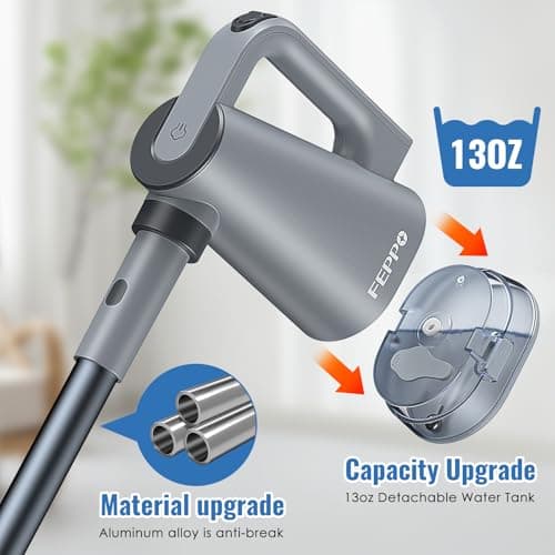 FEPPO Steam Mop & Handheld Steam Cleaner for Home and Floor Cleaning, 15s Heat-Up, 230°F Powerful Steamer with 10in1 Multi-Purpose Attachments for Floor,Hardwood,Tile,Grout,Window,Kitchen,Bath 8