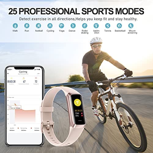 Zeacool Fitness Tracker with 24/7 Heart Rate, Blood Oxygen Blood Pressure Sleep Monitor, Activity Trackers 5 ATM Waterproof,Step Calorie Counter Pedometer Health Smart Watch for Women Men Pin 5