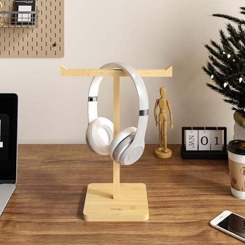 Adhoklop Towel Rack T-Shape Hand Holder, Bamboo Standing Towel Rack for Bathroom Kitchen Vanity Countertop 5