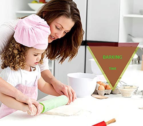 HONGLIDA 15-inch Silicone Rolling Pin for Baking, Non-stick Surface and Comfortable Wood Handles 6