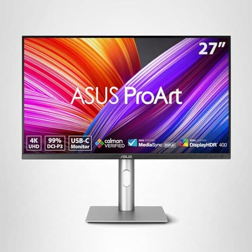 ASUS ProArt Display 27” 4K HDR Professional Monitor (PA279CRV) - IPS, UHD (3840 x 2160), 99% DCI-P3/Adobe RGB, ΔE < 2, Calman Verified, USB-C PD 96W, DisplayPort, Daisy-Chain, Ergonomic, 3yr Warranty 11