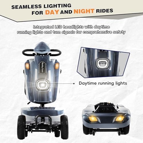 MobiCyc Heavy Duty Mobility Scooter for Adults & Seniors, 500W Motor, 16/26 Miles Long Range, 400 LBS Capacity, 10" All-Terrain Tires, Electric Scooter with Windshield & Suspension 5