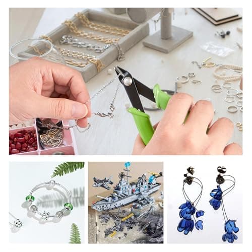 iWork 5 Inch Wire Cutters, Precision Micro Metal Flush Cutters, Professional and Sharp Flush Cut Pliers with Durable Construction, Ideal Wire Cutters for Jewelry Making, Model, Crafting, Floral 5