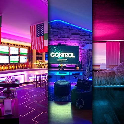 DAYBETTER Led Strip Lights Smart with App Control Remote, 5050 RGB for Bedroom, Music Sync Color Changing for Room Party 50ft 7