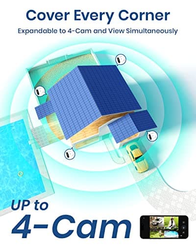 aosu Security Cameras Wireless Outdoor Home System, True 2K HD Night Vision, No Subscription, 240-Day Battery Life, 166° Wide View, Spotlight & Siren Alarm, Motion Alert, Support 2.4 & 5GHz WiFi 8