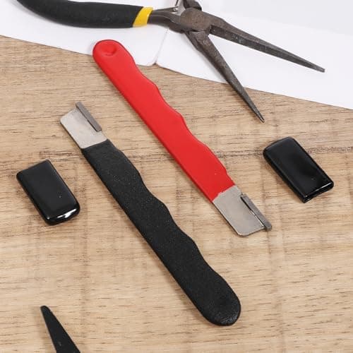 LXUEJIE 4 Pack Garden Tool Sharpener, Pruning Shears Blade Sharpener, Pocket Blade Sharpeners, Mini Portable Quick Edge Sharpening Multipurpose Usage Knife Sharpeners for Hedge Shears, Sickle, Scissor 6