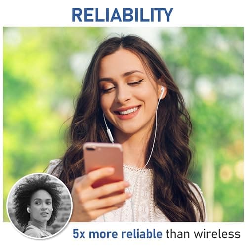 LUDOS ZENITH Wired Earbuds in-Ear Headphones, 2 Years Warranty, Earphones with Microphone, Corded for 3.5mm Jack Ear Buds for iPhone, Samsung, Computer, Laptop, Kids, School Students, Women, Small Ear 8