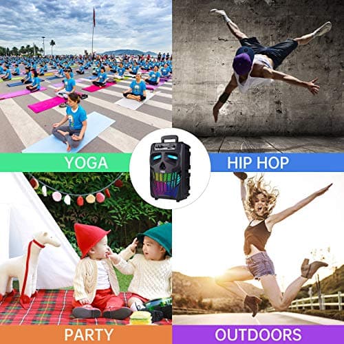 E I F E R Cool Skull Bluetooth Speakers, Portable Wireless Speaker, Compatible with Smartphones and Tablets, Suit for Home Garden Party 7