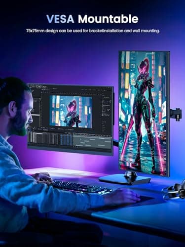 UPERFECT Portable Monitor 4K 120HZ QLED 17.3" | 0.1ms Gaming Monitor, 500 Nits | 3840 * 2160 UHD |100% DCI-P3 | USB-C & HDMI | VESA & Stand | Travel Screen for Laptop, Computer, Game Consoles 8