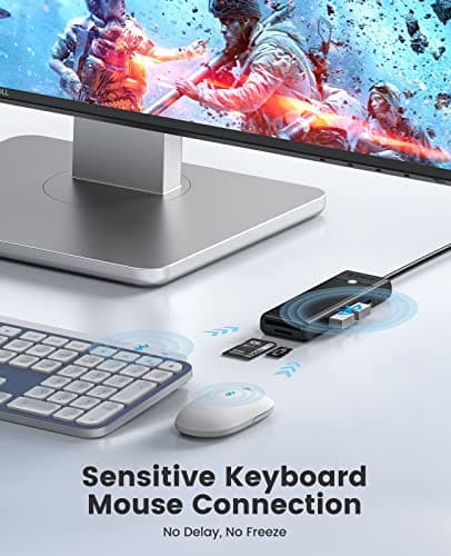 USB 3.0 Hub, ORICO 5-Ports USB Hub with SD/TF Card Reader, 3 USB 3.0 Ports, USB Splitter USB Expander for Laptop, Xbox, Flash Drive, HDD, Console, Printer, Camera, Keyborad, Mouse 9