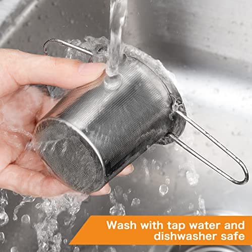 2Pack Tea Strainer, Stainless Steel Tea Infuser Basket Sitting in Mugs, Evmliy Tea Infusers for Loose Tea, Fine Mesh Tea Diffuser Long-Handled Tea Strainers Filters, Tea Steeper for Leaf (2Pack) 7