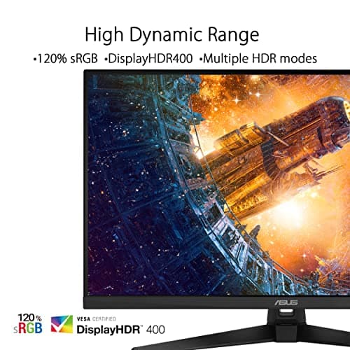 ASUS TUF Gaming 32” (31.5” viewable) 4K HDR DSC Gaming Monitor (VG32UQA1A) - UHD (3840 x 2160), 160Hz, 1ms, Extreme Low Motion Blur Sync, Freesync Premium, HDMI2.1, Speakers, 120% sRGB, DisplayHDR 400 5