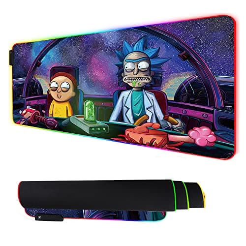 Envysun RGB Gaming Mouse Pad XXL (800x300mm) - Non-Slip Rubber Base, Smooth Surface, 10 LED Modes, Micro-USB | Desk Mat for PC, Laptop, Gaming Accessories (80x30 Rgpinktk)