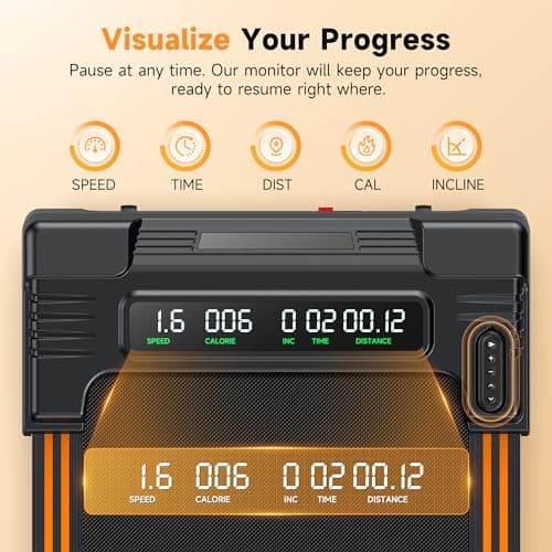 Walking Pad Treadmill with 9% 4-Level Auto Incline, 300LBS Capacity Under Desk Treadmill, Compact Treadmills for Home Small/Office 7