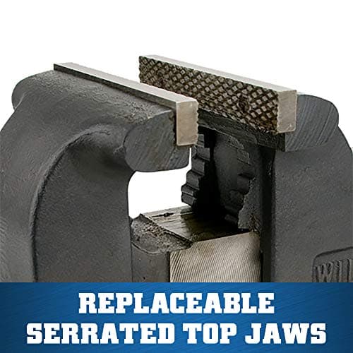 Wilton Shop Bench Vise, 8" Jaw Width, 8" Max Jaw Opening, 4" Throat (Model WS8), gray 6