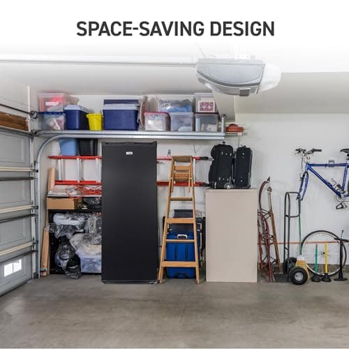 Commercial Cool Upright Freezer, Stand Up Freezer 6 Cu Ft with Reversible Door, Black 5