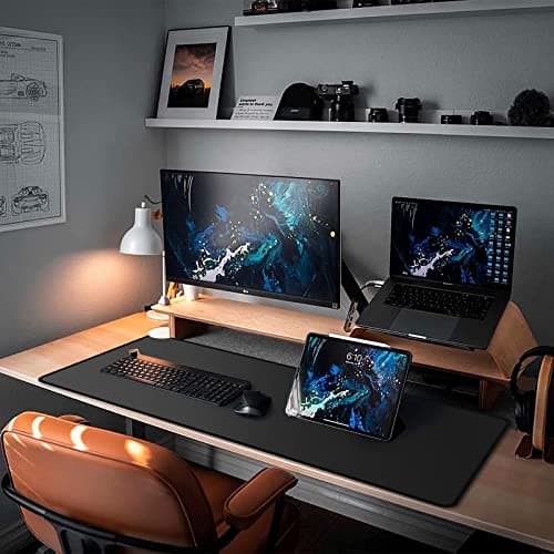 ETZ Large Gaming Mouse Pad,31.5 x 11.8 × 0.12 in with Stitched Edges,Extended Mousepad,Durable Non-Slip Natural Rubber Base,Washable Keyboard Pad,Desk Pad for Gamer,Office & Home,Black. 7
