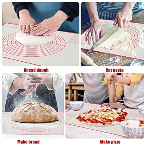 Silicone Baking Mat, 16" x 24" - Non-Slip Pastry Mat for Rolling Dough, Pie Crust & Fondant, Oven Liner with Measurement 6