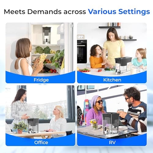 Waterdrop 35-Cup Slim Water Filter Dispenser, Large Capacity, 200-Gallon Long-Life, Faster Filtration, Reduces Chlorine, PFOA/PFOS and More, BPA Free, Black (with 1 Filter) 9