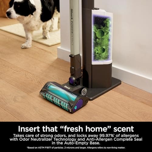 Shark Cordless Vacuum Cleaner with HEPA Filter, PowerDetect Clean & Empty, Powerful Suction, Auto-Empty System, Pet Hair Pickup, Carpets & Hardfloor, Dark Gray, IP3251 (Renewed) 9