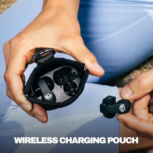 Skullcandy Push 720 Open Wireless Open Ear Bluetooth Earbuds, Headphones, Waterproof, Clip-On Lightweight Design, 30 Hours Battery, Wireless Charging Pouch, Microphone for iPhone Android - True Black 5