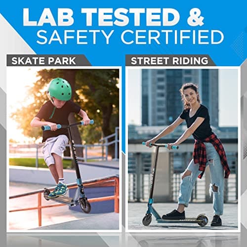 Hurtle Lightweight Kick Stunt Scooter - Lab Tested Safety Certified Street Freestyle Trick Scooter w/Alloy Deck, High Impact Wheels, ABEC-9 Bearing, HIC System - for Kids & Teens (Gravity in Aliens) 7