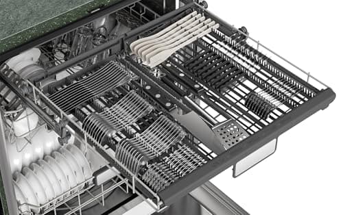 Sharp SDW6736MS 24-inch Stainless Steel Dishwasher, Third Rack, Library Quiet 47 dB, Power Wash Sprayer 14