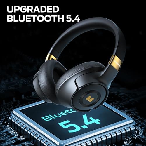 Monster Persona SE ANC Active Noise Cancelling Headphones, Over Ear Bluetooth Headphones Wireless, 60H Playtime, HiFi Stereo Audio, Deep Bass, Built-in Mic, Memory Foam Ear Cups for Home (Black) 5