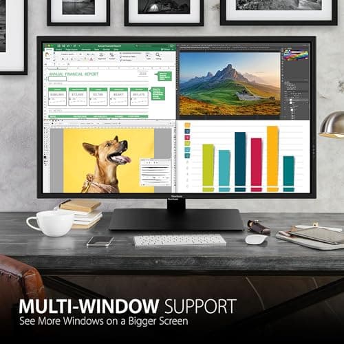 ViewSonic VX4381-4K 43 Inch Ultra HD MVA 4K Monitor Widescreen with HDR10 Support, Eye Care, HDMI, USB, DisplayPort for Home and Office, Black 2