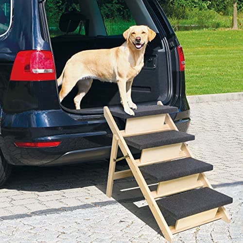 BRIKY 2-in-1 Dog Stairs/Ramp with 4 Steps, Foldable Dog Stairs for High Beds Cars Couch, Durable Wooden Pet Stairs for Small Medium Large Dogs, No Assembly Required 8