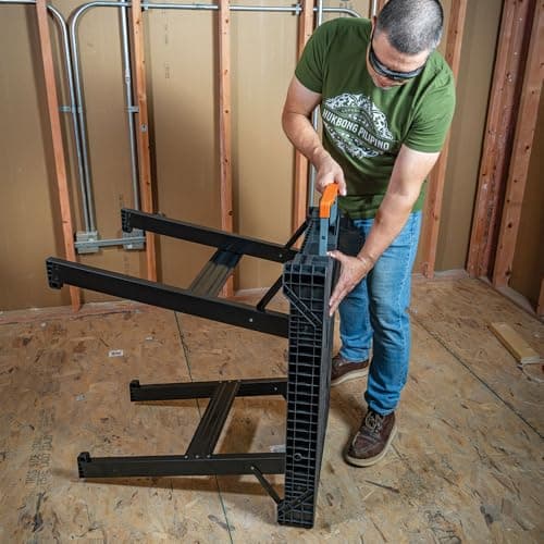 Klein Tools 54410MB MODbox Work Bench, Folding Work Table, Lightweight Portable Workstation, 1000-Pound Capacity, 39.25 x 23.75 x 30.9-Inch, Compatible with MODbox Rail System 9