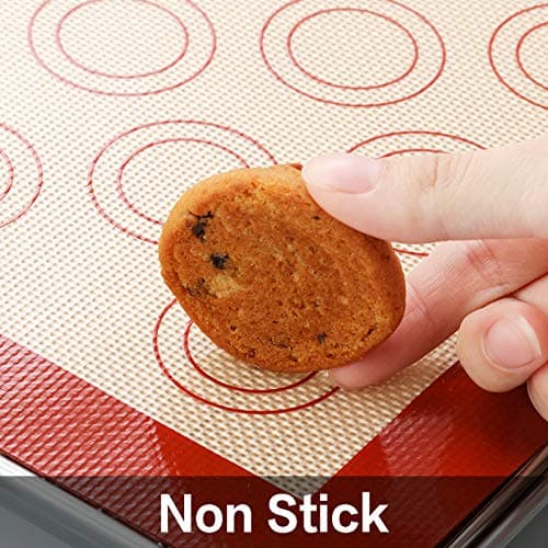 Stainless Steel Baking Sheet Tray Cooling Rack with Silicone Baking Mat Set, Cookie Pan with Cooling Rack, Set of 9 (3 Sheets + 3 Racks + 3 Mats), 10/12/16 Inch, Easy Clean 6