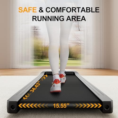 SupeRun Walking Pad, Under Desk Treadmill, 3 in 1 Portable Treadmill with Remote Control LED Display, 2.5 HP Quiet Walking Jogging Machine for Office Home Use, 300 Lbs Capacity 7