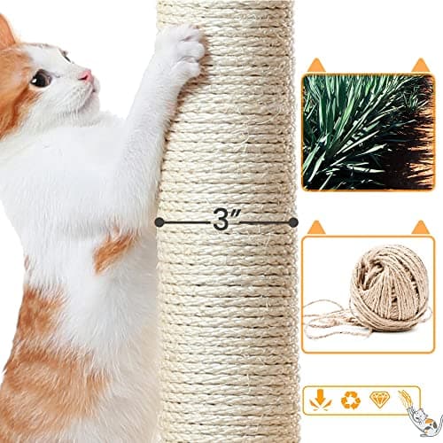 Yaheetech Cat Tree, 69 Inches Large Multi-Level Cat Tower House with Condo Scratching Post Plush Hammock & Perch, Tall Kitty Furniture Cat Tree for Indoor Cats 6