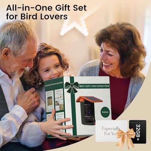 Smart Bird Feeder with Camera, Solar Powered, Free AI Identify Auto Video Capture & 2K HD Video Bird Feeders for Outdoors with SD Card, Gift for Birdlover 9