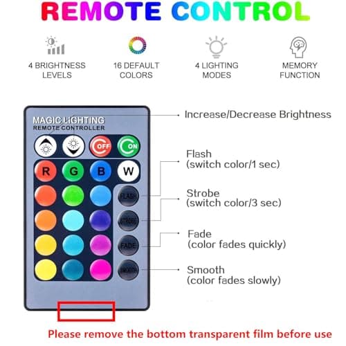 AFINSEA RGB Color Changing Light Bulbs,RGB LED Light Bulbs,9W Warm White 6500K,40W Equivalent,16 Color Multicolor A19 E27/E26 Dimmable Memory Function, for Home Decoration,Stage,Bar,Party 3