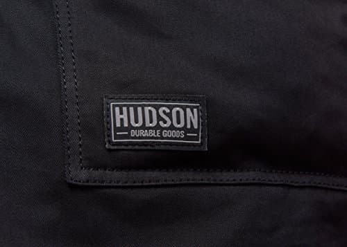 Hudson Durable Goods Professional Grade Chef Apron for Kitchen, BBQ, and Grill - 100% Cotton, Adjustable Crossback Apron for Men and Women with Large Pockets for Tools - Black 9