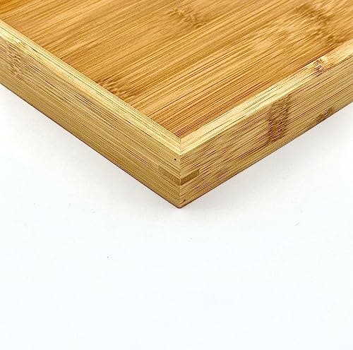 Bam & Boo (1-Pack) Natural Bamboo Rectangle Serving & Vanity Tray - for Kitchen, Bathroom, Countertop, Coffee Table (9.8" x 5.9" x 1.2") 5