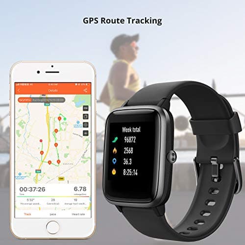 Fitpolo Fitness Tracker with Heart Rate Monitor, Smart Watch 1.8 inches Color Touch Screen IP68 Waterproof Step Calorie Counter Sleep Monitoring Pedometer Watches Activity Tracker for Women Men 6