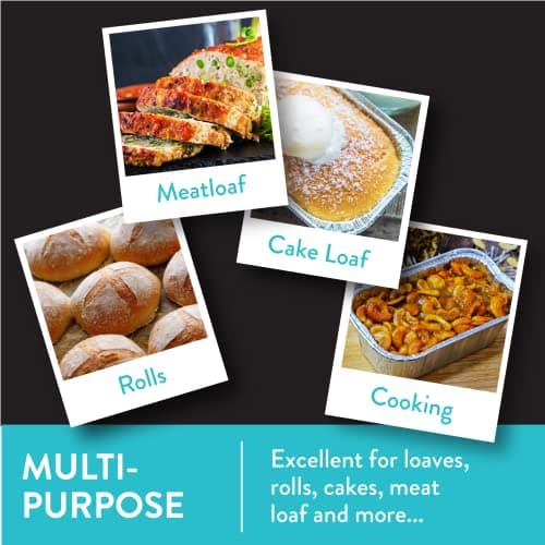 DOBI Aluminum Mini Loaf Pans (50 Pack) - Disposable Aluminum Foil 1 lb Mini Loaf Baking Pans, Small Bread Tins - 6" X 3.5" X 2" 6