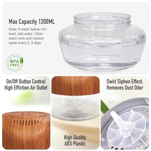 ap airpleasure Water-Based Purifier Air Washer, Air Revitalizer & Freshener, Air Fresher with 7 LED Color Changing Light for Rooms (DarkYellow) 12