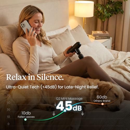 BOB AND BRAD Q2 Mini Massage Gun, Pocket-Sized Deep Tissue Massager Gun, Portable Percussion Muscle Massager Gun, Ultra Small & Quiet Muscle Massage Gun for Muscle Recovery with Carry Case 8