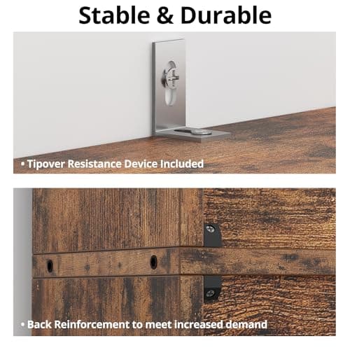 IRONCK Industrial Bookshelves and Bookcases Floor Standing 6 Shelf Display Storage Shelves 70 in Tall Bookcase Home Decor Furniture for Home Office, Living Room, Bed Room, Vintage Brown 6