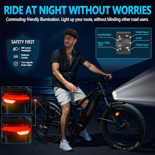 FREESKY Swift Horse Pro 2025 Electric Bike with 2000W BAFANG Motor, 48V 30Ah Battery, 26" Fat Tires, Up to 35MPH &120-Mile Range, Full Suspension Mountain EBike for Adults, Rear Rack &Full Fenders 7